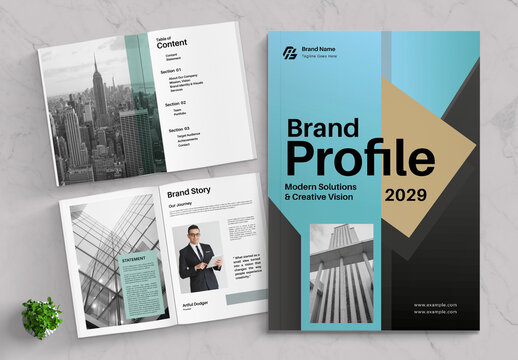 Modern Brand Profile Template Layout