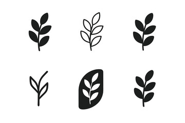Nature-Inspired Logos. Graphic Design Trends Nature-Inspired Design. Set Logo of Nature-Inspired Design: branch. harmonious logo variations of the same