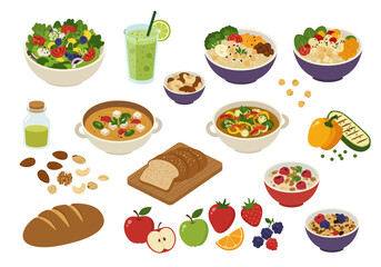 Healthy Eating Vibrant Plant-Based Meal Collection