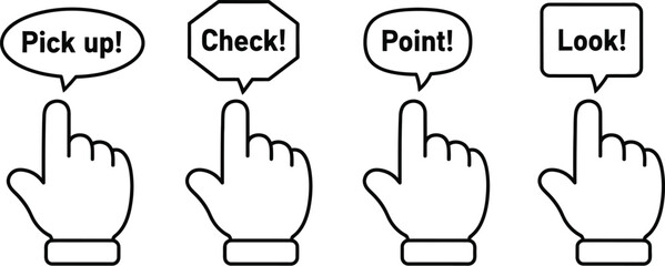 Click hand cursor icon set vector illustration design element