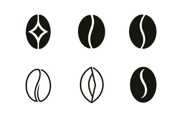 Fototapeta premium Coffee Tasting Logos. Coffee tasting notes sheet. Set Logo of Coffee: coffee tasting icons with chart. harmonious logo variations of the same emblematic