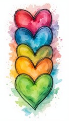 Fototapeta premium colorful heart shape
