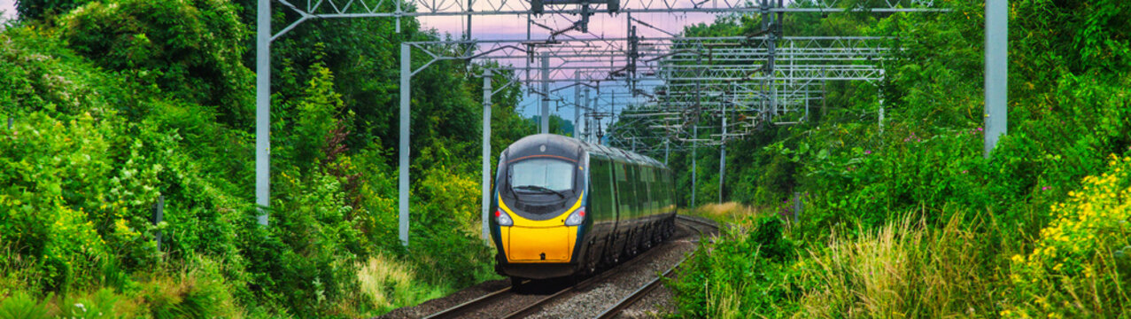 high speed express train pendalino avanti west coast england uk