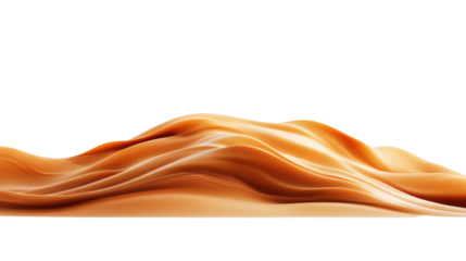 Abstract Desert Sand Dunes on Transparent Background