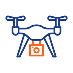 Drone Camera Color Vector Icon