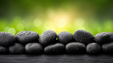 Pile of rocks with water droplets rough rock surfaces displaying numerous water droplets emphasizing natural texture and moisture