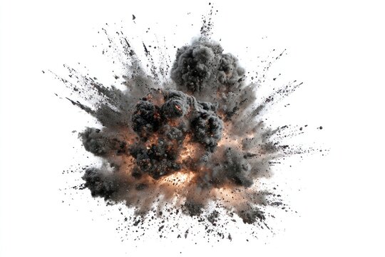 Abstract black in explotion explosion fire destructive.
