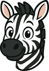 black striped zebra vector illustration