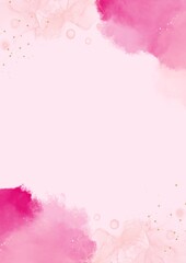 Pink Artsy Watercolor Background Poster