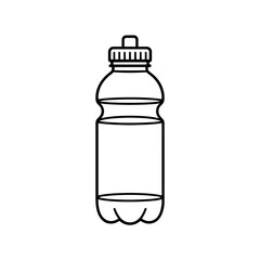 A water bottle illustration vector style coloring book