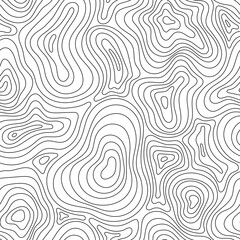 Topographic line pattern, map landscape background above view. Vector abstract line illustration