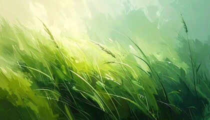 Abstract blades of grass art