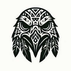 Fototapeta premium Tribal Eagle Head Illustration