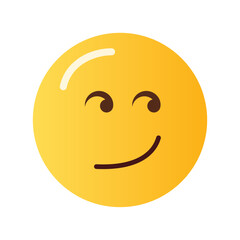 A yellow smiley face with a sly smirk and a wink conveying playful mischief and subtle confidence