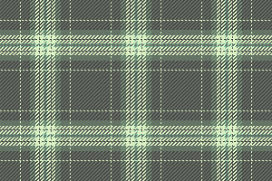 Page fabric plaid seamless, tattersall background tartan vector. Drapery texture textile check pattern in dim gray and dark colors.