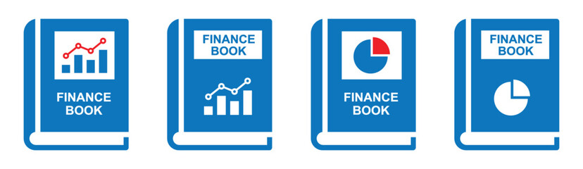 Business book set icon, vector illustration