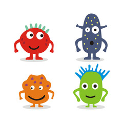 Personaje de bacteria