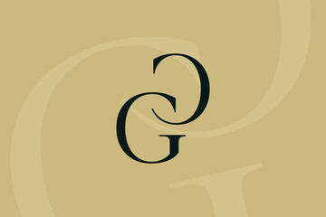 GC or CG letter logo icon design. Classic style luxury initials monogram.