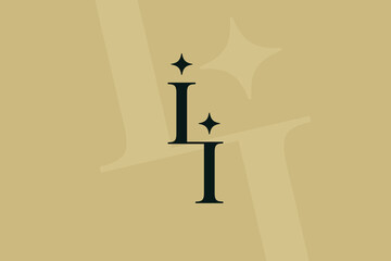 II letter logo icon design. Classic style luxury initials monogram.