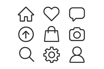 Uniform Icon Layout. Equal spacing between icons and equal margins on the edges. Uniform icon size across the