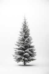 Fototapeta premium Christmas tree plant white.