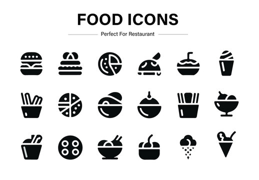 Food Icons Set design