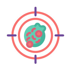 A red and green target