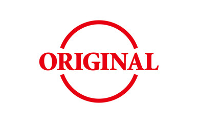 ORIGINAL - Red Rubber Stamp with text ORIGINAL
