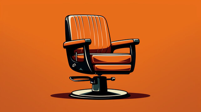 Minimalist Vector Barber Chair