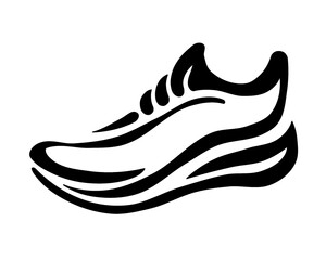 shoe silhouette logo, vector illustration
