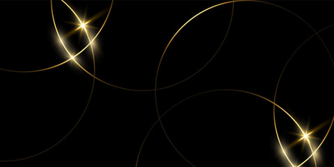Luxury style wallpaper with line distortion, curved lines, gold. Modern wallpaper design circle for backdrop, website, business, technology