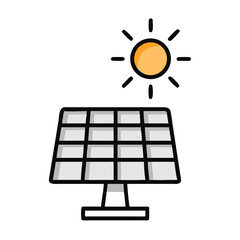 vector illustration of a solar panel