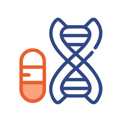 dna strand on a white background