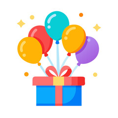 gift boxes and balloons