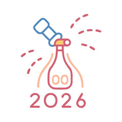 vector illustration of a bottle of wine