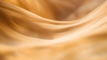 Smooth, flowing golden fabric creates elegant abstract waves.
