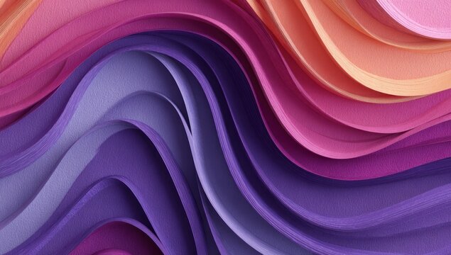 Abstract flowing layers of textured, vibrant colors blend, creating a wavy, soft gradient design - Powered by Adobe