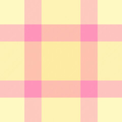Pastel plaid pattern in yellow and pink. Ideal for backgrounds, textiles, or designs requiring a gentle, checkered, or fabric texture. Soft, calming, and versatile.