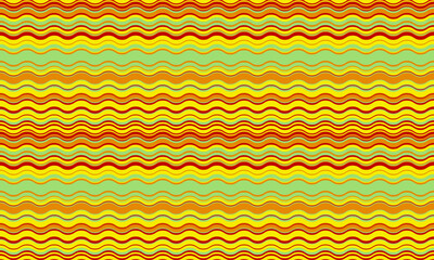Vibrant wavy stripes in warm, sunny hues.  Perfect for backgrounds, textiles, or website design, this cheerful, retroinspired pattern evokes feelings of joy and energy.