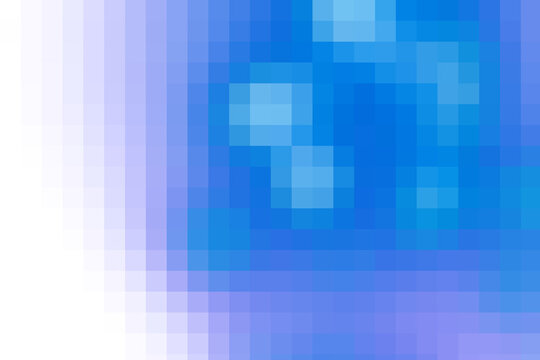 Blue transparent pixel gradient texture, abstract digital background with soft squares and warm light glow. Semi transparent geometric overlay pattern.