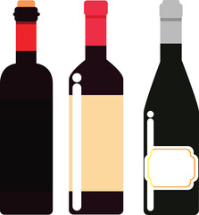 Restaurant menu logo. Flat vector design element for dinner, lunch, or kitchen concepts. Isolated.Fork, spoon, knife, plate, chef hat, and cloche or tray icon. Cutlery icon set in line and flat style