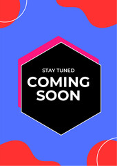 Red Black ad Blue Modern Coming Soon A4 Document.svg