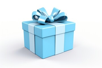 Obraz premium Gift box ribbon blue.