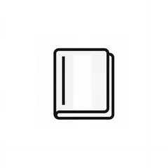Closed Book Icon in Minimal Line Style