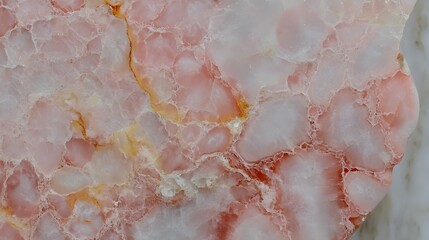 Abstract Pink and White Marble Texture with Delicate Veins for Backgrounds