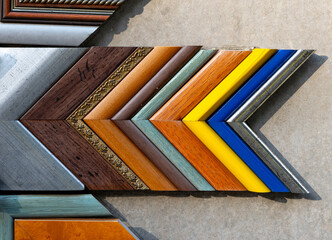 colorful wooden picture frame corners