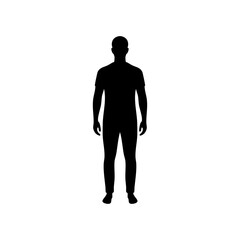 human silhouette isolated on white