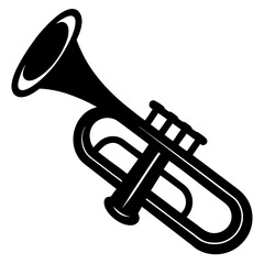 Golden Trumpet Cartoon Illustration