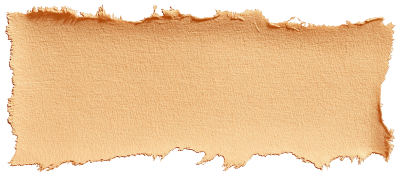 Torn piece of light beige paper or cardboard