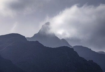 Misty View of Taborno Peak in the Anaga Mountains of Tenerife, Spain